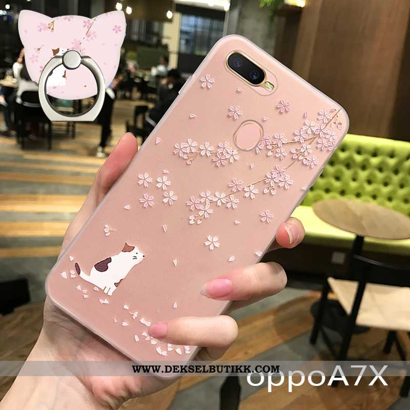 Etui Oppo Ax7 Gjennomsiktig Deksel Liten Enkel Rosa, Oppo Ax7 Nubuck Rabatt