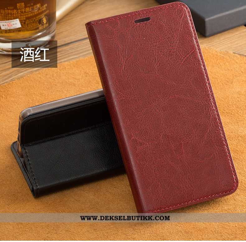 Etui Oppo Ax7 Skinn Hard Deksel Silikon Rød, Oppo Ax7 Vintage Kjøpe