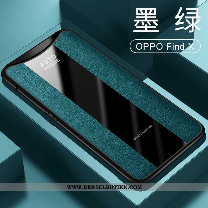 Etui Oppo Find X Beskyttelse Bil Mobiltelefon Svart, Deksel Oppo Find X Skinndeksel Billig