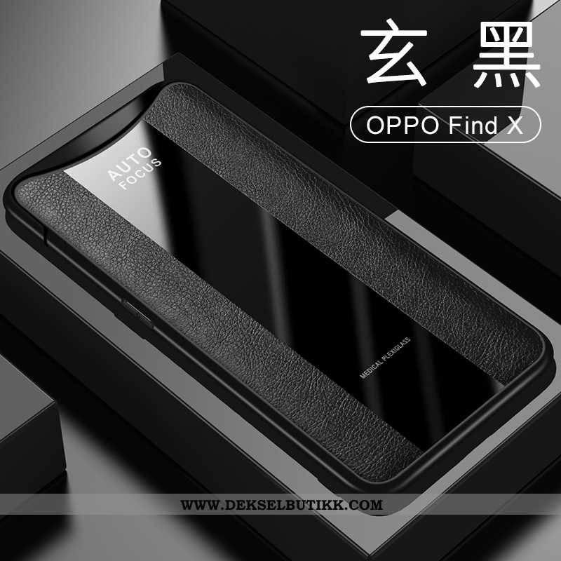 Etui Oppo Find X Beskyttelse Bil Mobiltelefon Svart, Deksel Oppo Find X Skinndeksel Billig