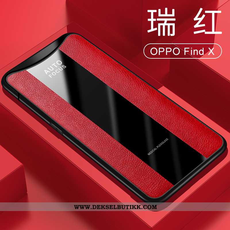 Etui Oppo Find X Beskyttelse Bil Mobiltelefon Svart, Deksel Oppo Find X Skinndeksel Billig