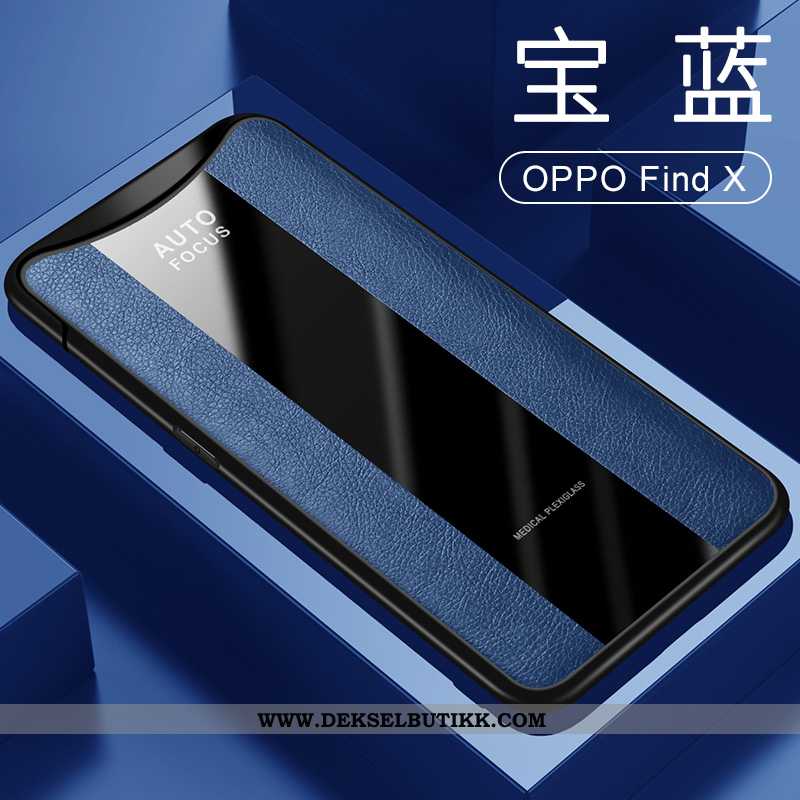 Etui Oppo Find X Beskyttelse Bil Mobiltelefon Svart, Deksel Oppo Find X Skinndeksel Billig