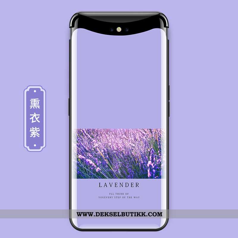 Etui Oppo Find X Glass Blomster Mobiltelefon Ultra Lilla, Deksel Oppo Find X Av Personlighet Salg