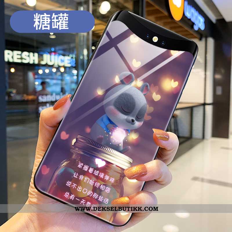 Etui Oppo Find X Glass Lovers Rød Mobiltelefon, Deksel Oppo Find X Trend Tilbud