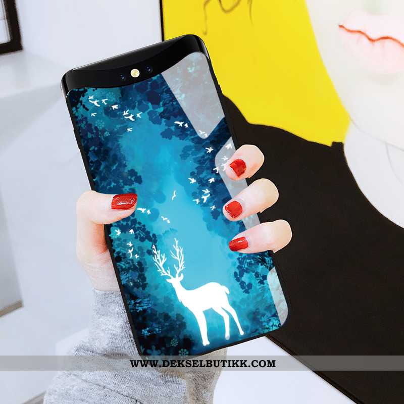 Etui Oppo Find X Kreativ Enkel Nye Tynne Svart, Deksel Oppo Find X Cartoon Tilbud