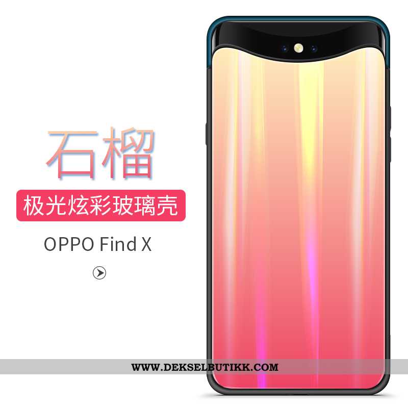 Etui Oppo Find X Trend Hver Dag Rød Anti-fall, Deksel Oppo Find X Glass Til Salgs