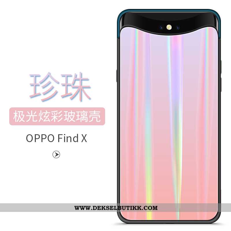 Etui Oppo Find X Trend Hver Dag Rød Anti-fall, Deksel Oppo Find X Glass Til Salgs