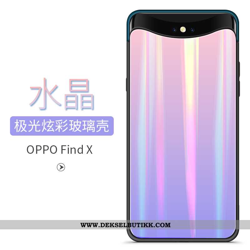 Etui Oppo Find X Trend Hver Dag Rød Anti-fall, Deksel Oppo Find X Glass Til Salgs