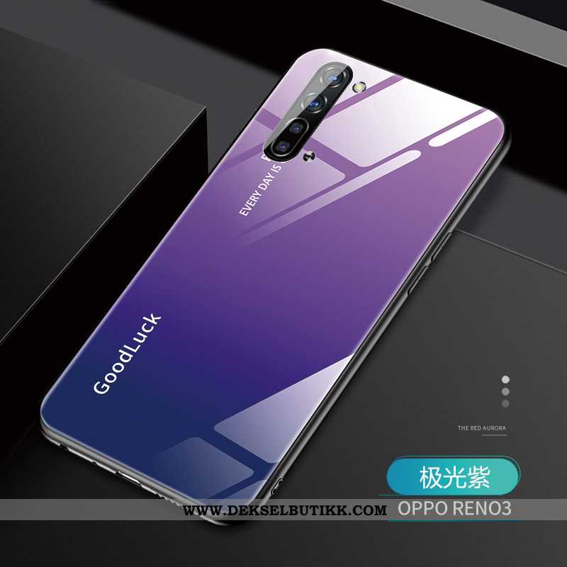 Etui Oppo Reno 3 Mote Silikon Alt Inkludert Mobiltelefon Lilla, Deksel Oppo Reno 3 Av Personlighet R