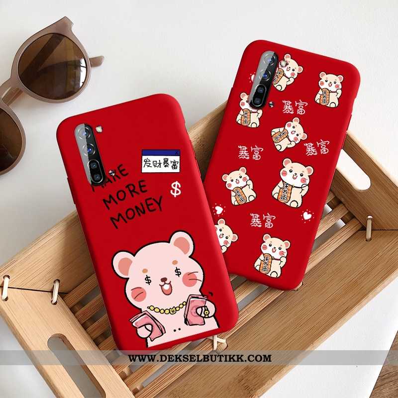 Etui Oppo Reno 3 Myke Nye Enkel Rød, Deksel Oppo Reno 3 Silikon Tilbud