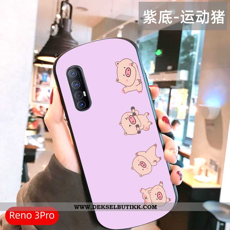 Etui Oppo Reno 3 Pro Mote Anti-fall Mobiltelefon Rosa, Deksel Oppo Reno 3 Pro Cartoon Til Salgs