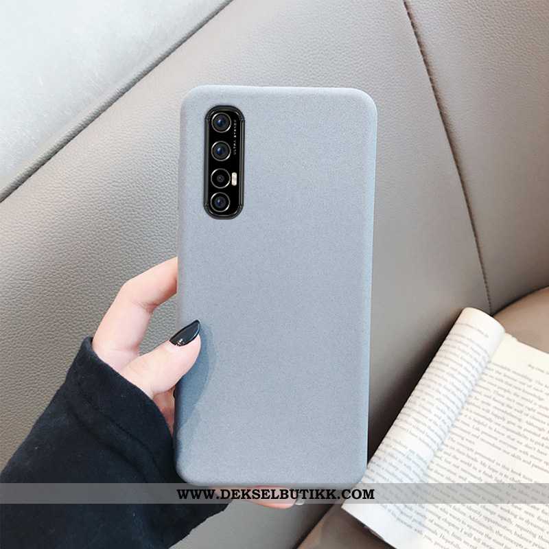 Etui Oppo Reno 3 Pro Myke Deksel Grå Nubuck, Oppo Reno 3 Pro Beskyttelse Butikk