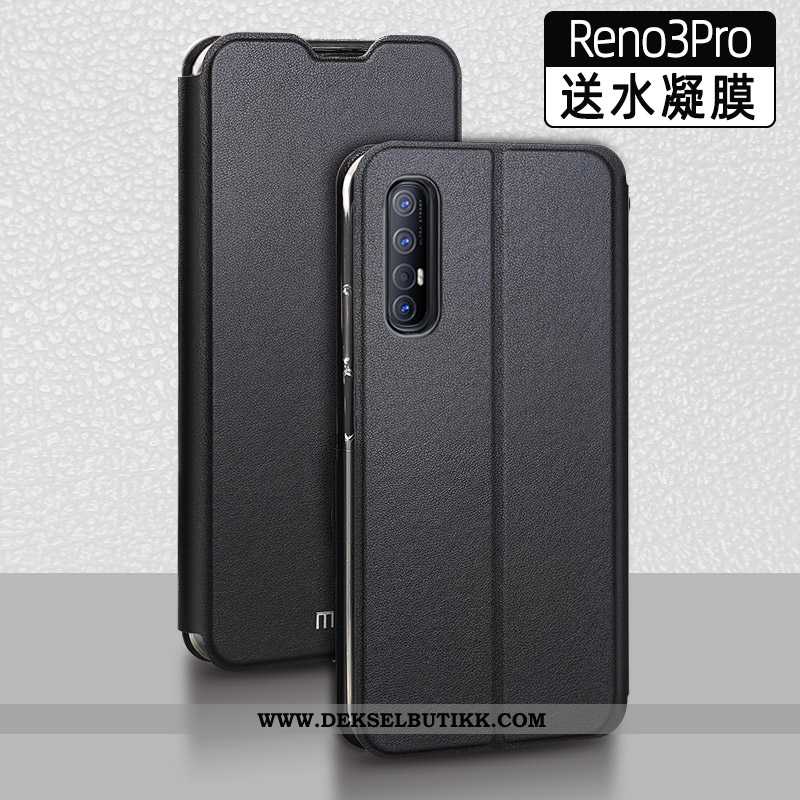 Etui Oppo Reno 3 Pro Silikon Anti-fall Svart Deksel, Oppo Reno 3 Pro Beskyttelse Billig