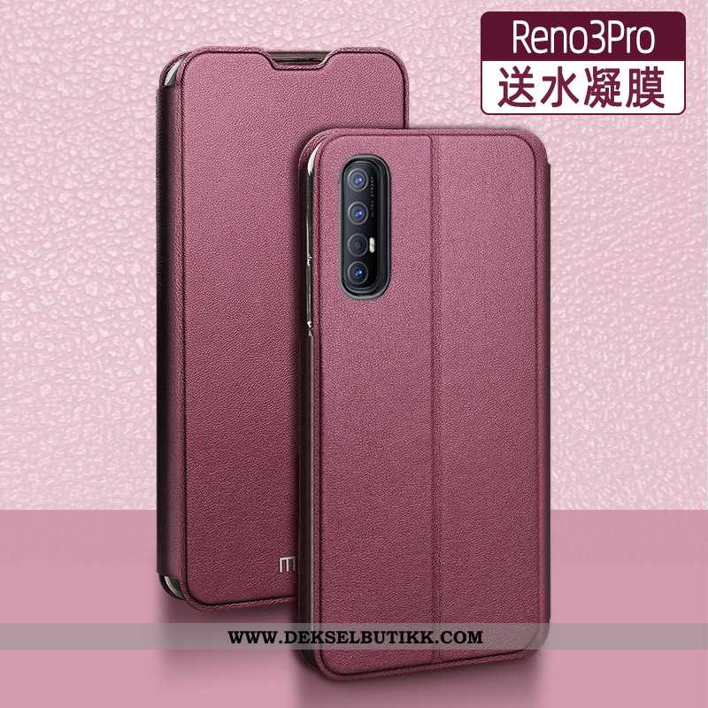 Etui Oppo Reno 3 Pro Silikon Anti-fall Svart Deksel, Oppo Reno 3 Pro Beskyttelse Billig