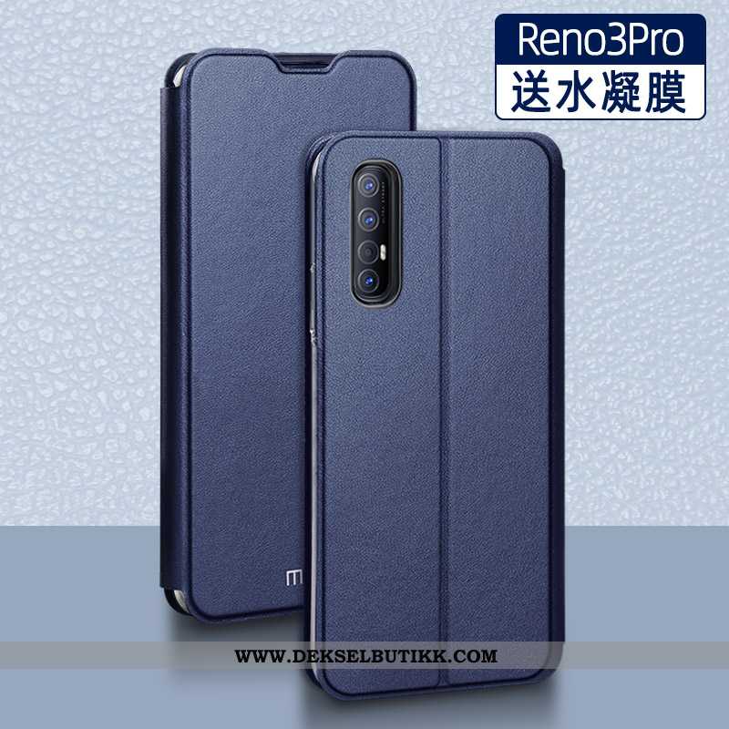 Etui Oppo Reno 3 Pro Silikon Anti-fall Svart Deksel, Oppo Reno 3 Pro Beskyttelse Billig