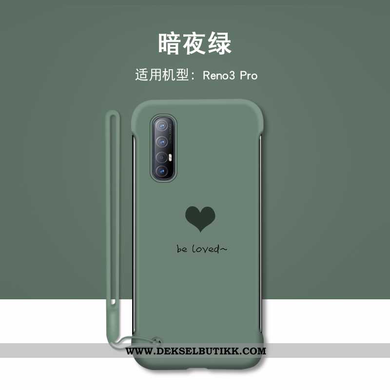 Etui Oppo Reno 3 Pro Silikon Deksel Hard Net Red Grønn, Oppo Reno 3 Pro Beskyttelse Salg