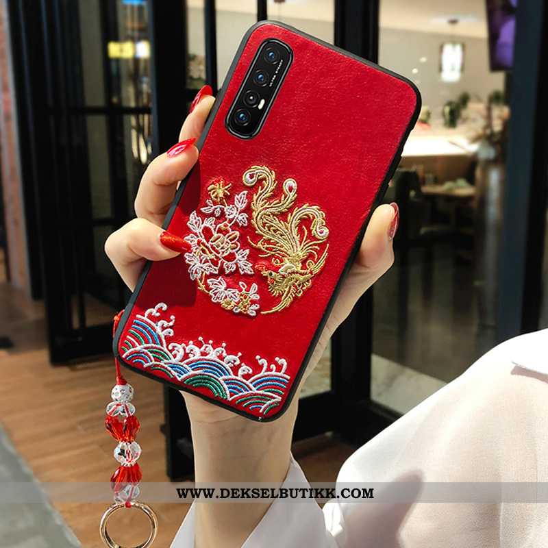 Etui Oppo Reno 3 Pro Silikon Deksel Net Red Lovers Burgunder, Oppo Reno 3 Pro Trend Salg