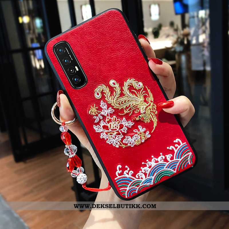 Etui Oppo Reno 3 Pro Silikon Deksel Net Red Lovers Burgunder, Oppo Reno 3 Pro Trend Salg