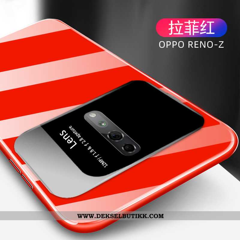 Etui Oppo Reno Z Tynne Net Red Trend Rød, Deksel Oppo Reno Z Beskyttelse Salg