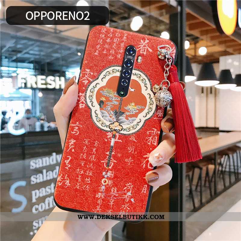 Etui Oppo Reno2 Kreativ Tynne Ultra Beskyttelse Rosa, Deksel Oppo Reno2 Vintage Billig