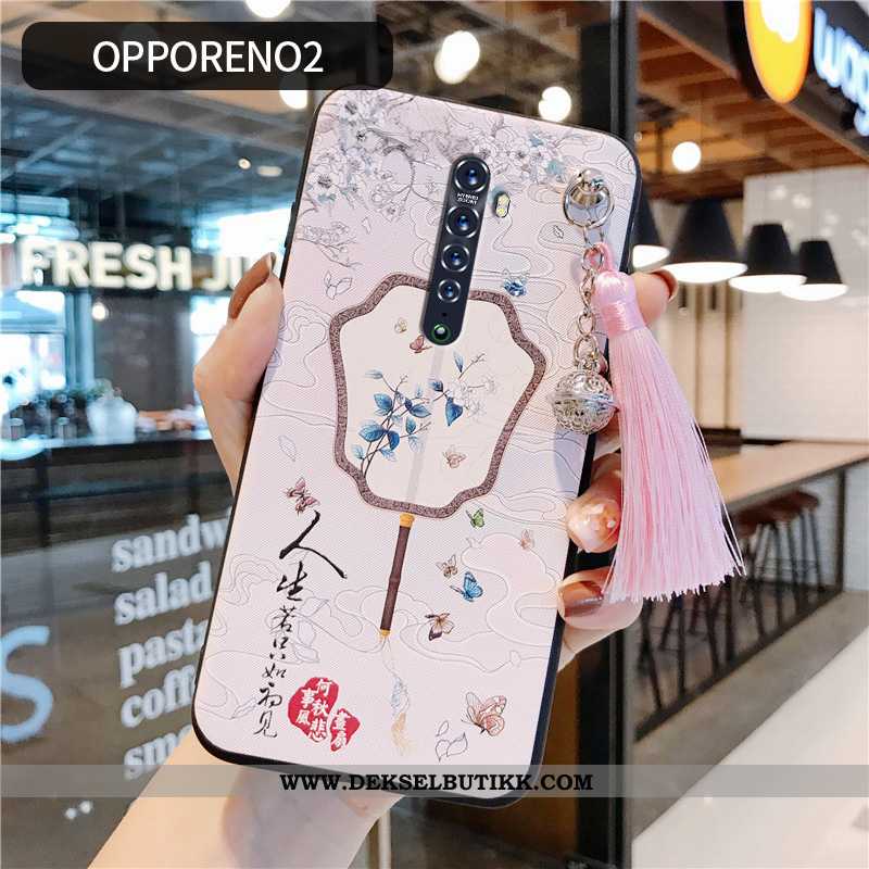 Etui Oppo Reno2 Kreativ Tynne Ultra Beskyttelse Rosa, Deksel Oppo Reno2 Vintage Billig