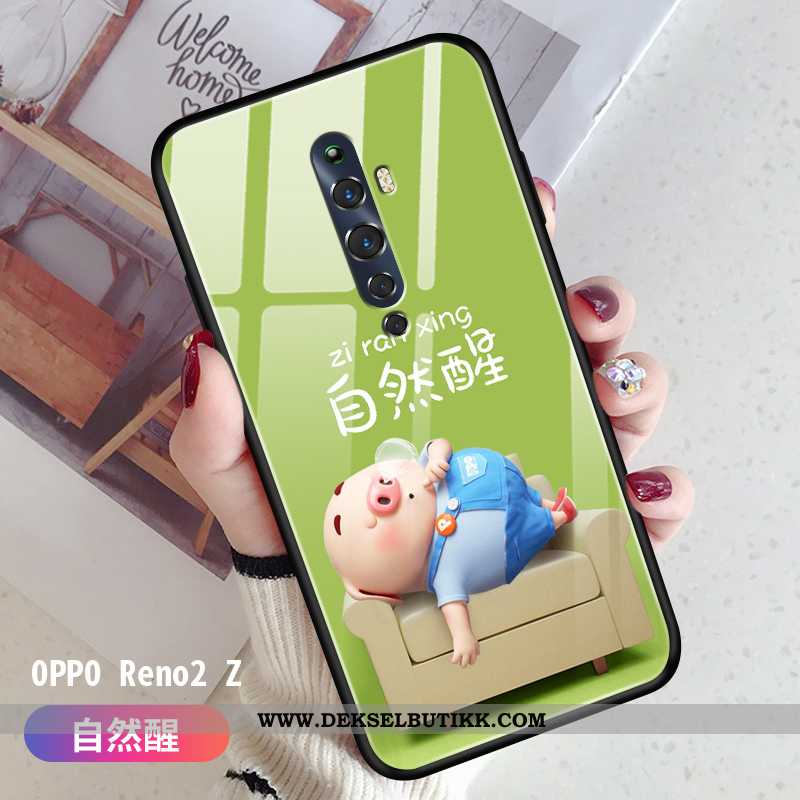 Etui Oppo Reno2 Z Trend Vakker Liten Hard Grønn, Deksel Oppo Reno2 Z Tynne Butikk