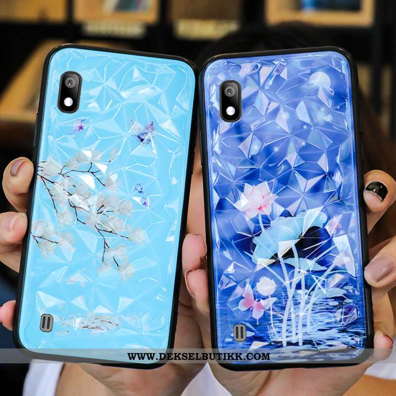 Etui Samsung Galaxy A10 Beskyttelse Anti-fall Alt Inkludert Blå, Deksel Samsung Galaxy A10 Glass Bil