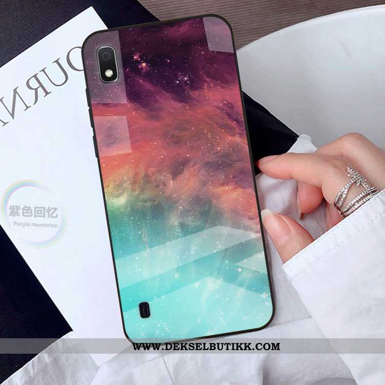 Etui Samsung Galaxy A10 Cartoon Stjernehimmel Svart Stjernene, Deksel Samsung Galaxy A10 Beskyttelse