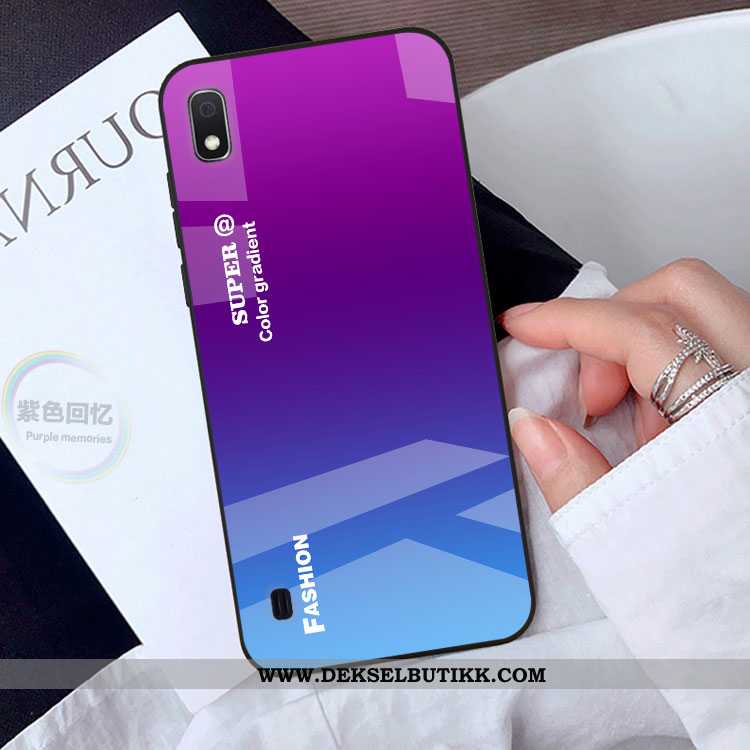 Etui Samsung Galaxy A10 Glass Grønn Stjernene Gradient, Deksel Samsung Galaxy A10 Av Personlighet Ti