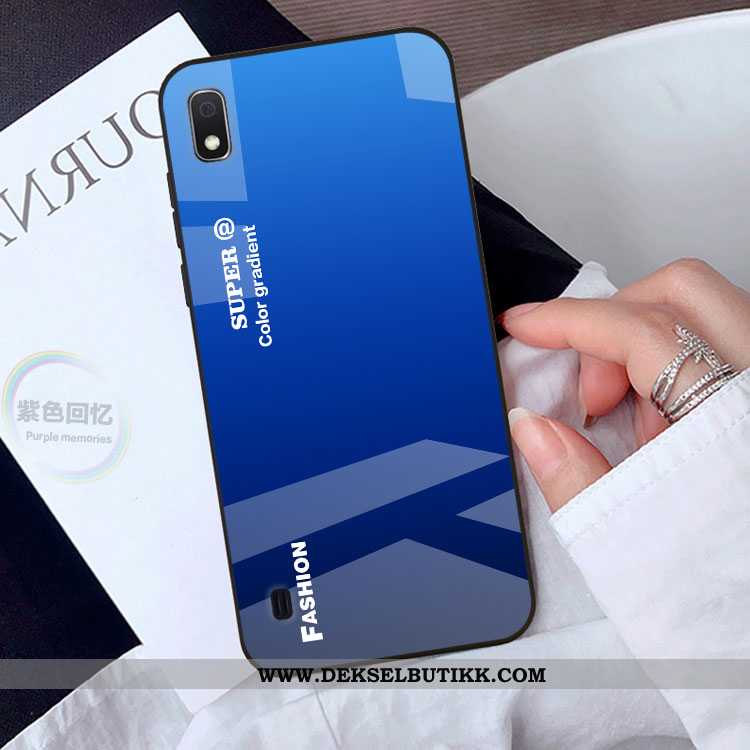 Etui Samsung Galaxy A10 Glass Grønn Stjernene Gradient, Deksel Samsung Galaxy A10 Av Personlighet Ti