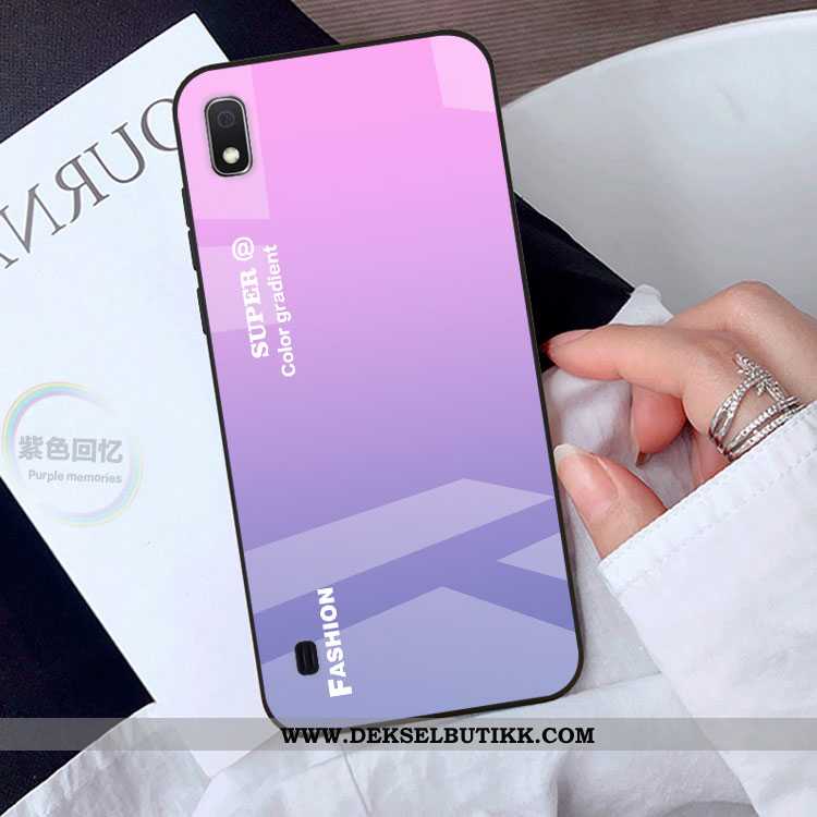 Etui Samsung Galaxy A10 Glass Grønn Stjernene Gradient, Deksel Samsung Galaxy A10 Av Personlighet Ti