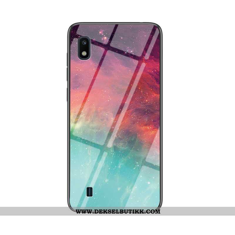 Etui Samsung Galaxy A10 Glass Mørkblå Net Red Beskyttelse Mørkeblå, Deksel Samsung Galaxy A10 Mote T