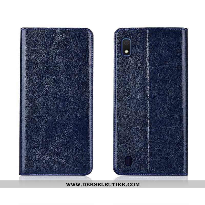 Etui Samsung Galaxy A10 Mønster Skinn Clamshell Mobiltelefon Brun, Deksel Samsung Galaxy A10 Myke Ra