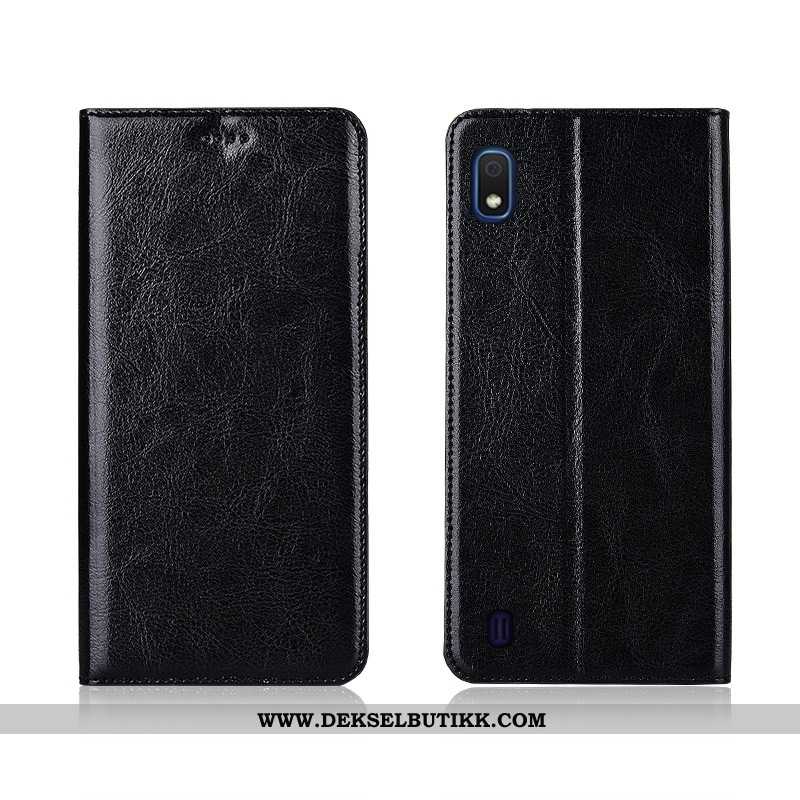 Etui Samsung Galaxy A10 Mønster Skinn Clamshell Mobiltelefon Brun, Deksel Samsung Galaxy A10 Myke Ra