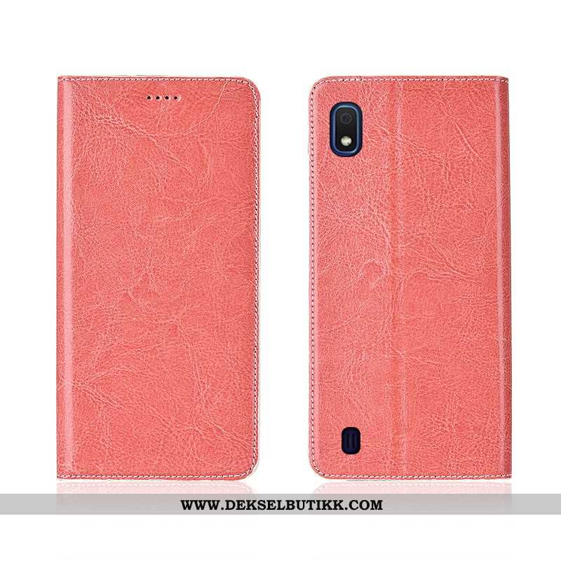 Etui Samsung Galaxy A10 Mønster Skinn Clamshell Mobiltelefon Brun, Deksel Samsung Galaxy A10 Myke Ra