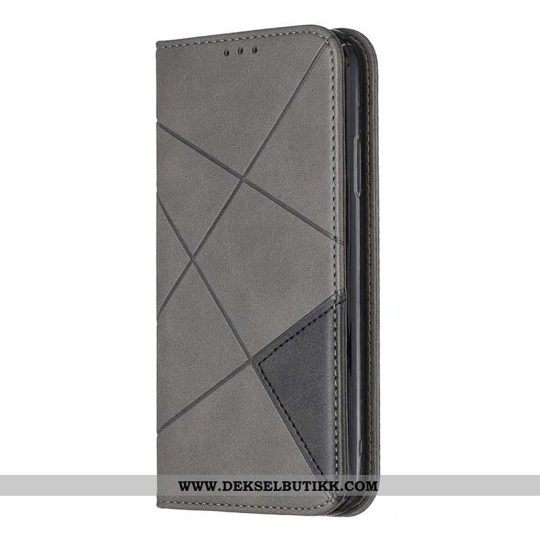 Etui Samsung Galaxy A10s Beskyttelse Folio Rombe Deksel Svart, Samsung Galaxy A10s Skinndeksel Kjøpe