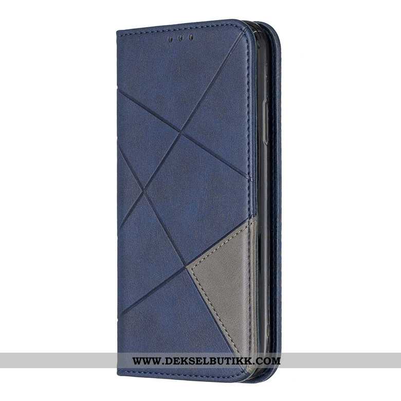 Etui Samsung Galaxy A10s Beskyttelse Folio Rombe Deksel Svart, Samsung Galaxy A10s Skinndeksel Kjøpe