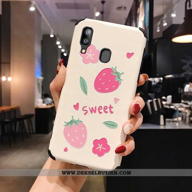 Etui Samsung Galaxy A20e Beskyttelse Stjernene Anti-fall Rosa, Deksel Samsung Galaxy A20e Nubuck Bil