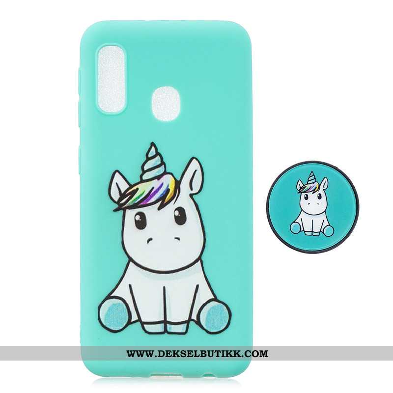 Etui Samsung Galaxy A20e Cartoon Mobiltelefon Konfekter Blå, Deksel Samsung Galaxy A20e Hengende Orn