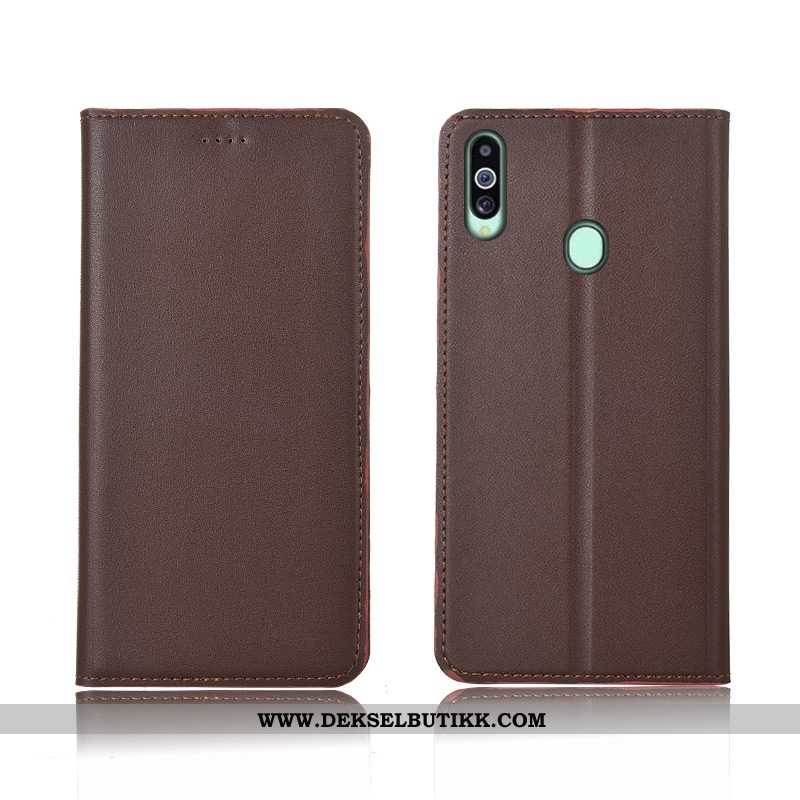 Etui Samsung Galaxy A20s Beskyttelse Nubuck Blå Nye, Deksel Samsung Galaxy A20s Skinndeksel Billig