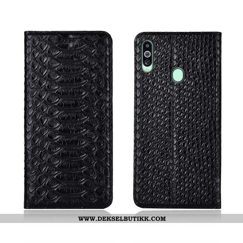 Etui Samsung Galaxy A20s Beskyttelse Nubuck Folio Mobiltelefon Svart, Deksel Samsung Galaxy A20s Ski