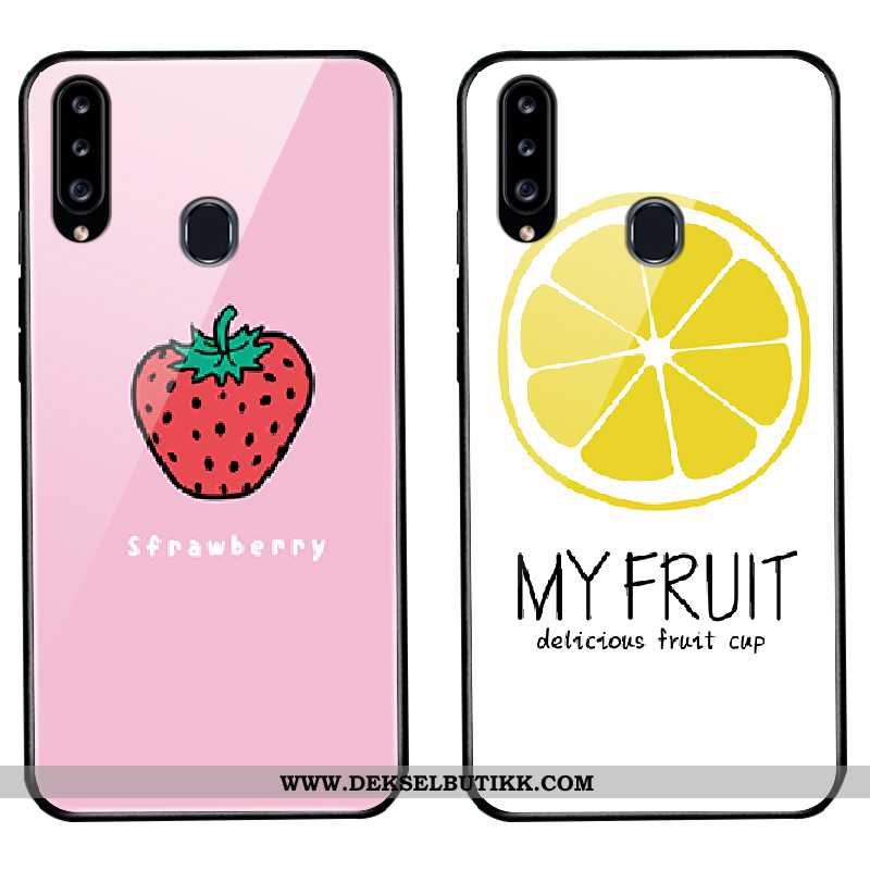 Etui Samsung Galaxy A20s Beskyttelse Silikon Cartoon Hvitt, Deksel Samsung Galaxy A20s Glass Til Sal