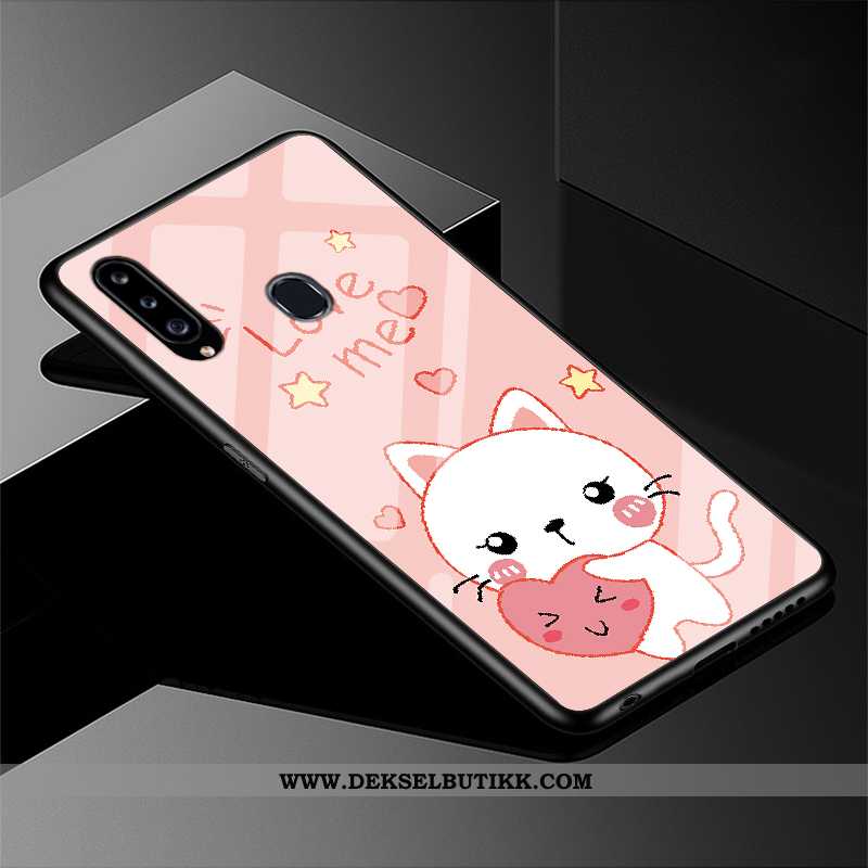 Etui Samsung Galaxy A20s Beskyttelse Silikon Cartoon Hvitt, Deksel Samsung Galaxy A20s Glass Til Sal