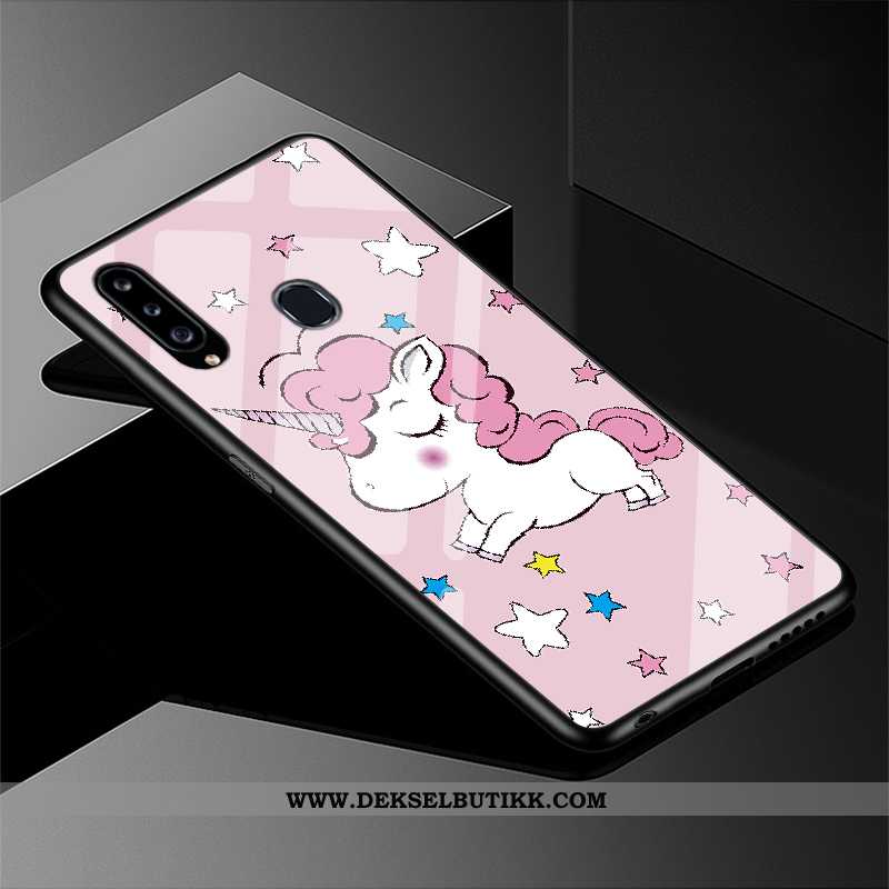 Etui Samsung Galaxy A20s Beskyttelse Silikon Cartoon Hvitt, Deksel Samsung Galaxy A20s Glass Til Sal