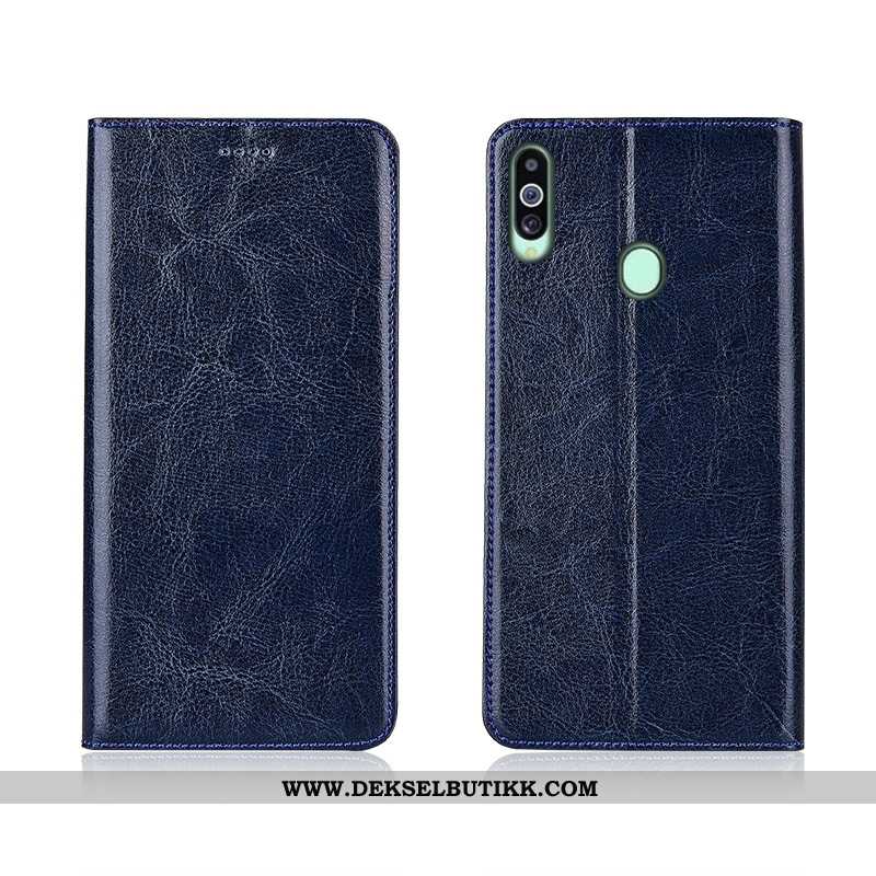 Etui Samsung Galaxy A20s Nubuck Mønster Myke Deksel Brun, Samsung Galaxy A20s Skinn Tilbud