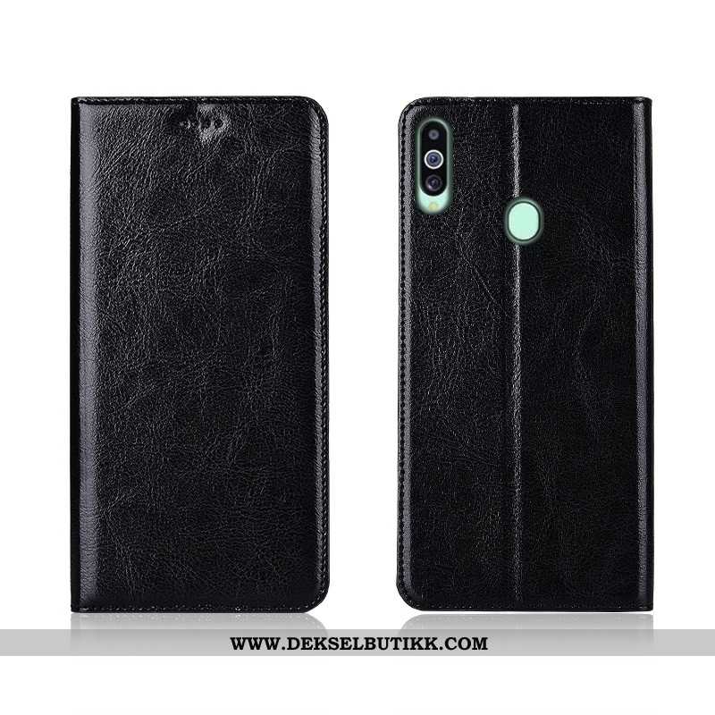 Etui Samsung Galaxy A20s Nubuck Mønster Myke Deksel Brun, Samsung Galaxy A20s Skinn Tilbud