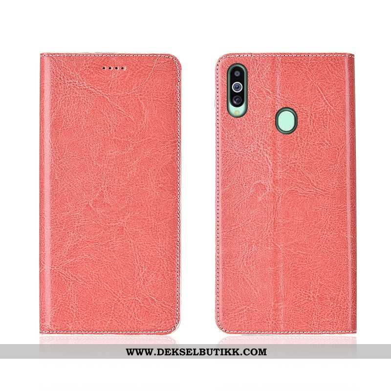 Etui Samsung Galaxy A20s Nubuck Mønster Myke Deksel Brun, Samsung Galaxy A20s Skinn Tilbud