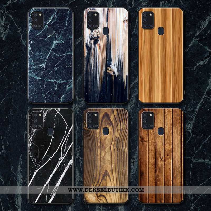 Etui Samsung Galaxy A21s Av Personlighet Stjernene Wood Silikon Brun, Deksel Samsung Galaxy A21s Møn