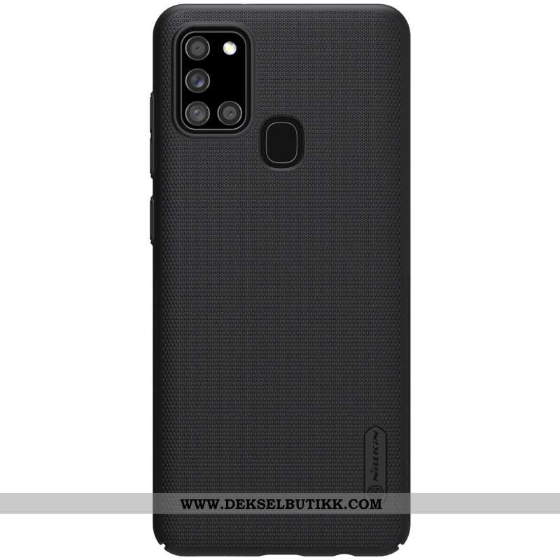 Etui Samsung Galaxy A21s Beskyttelse Gull Blå, Deksel Samsung Galaxy A21s Nubuck Tilbud