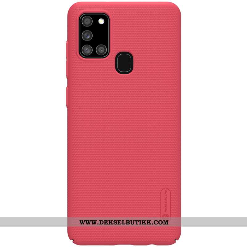 Etui Samsung Galaxy A21s Beskyttelse Gull Blå, Deksel Samsung Galaxy A21s Nubuck Tilbud